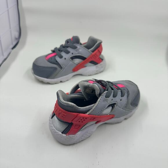 Nike Huarache Toddler Girls Sneakers –‎ Size 6C – Gray & Pink - Picture 8 of 9